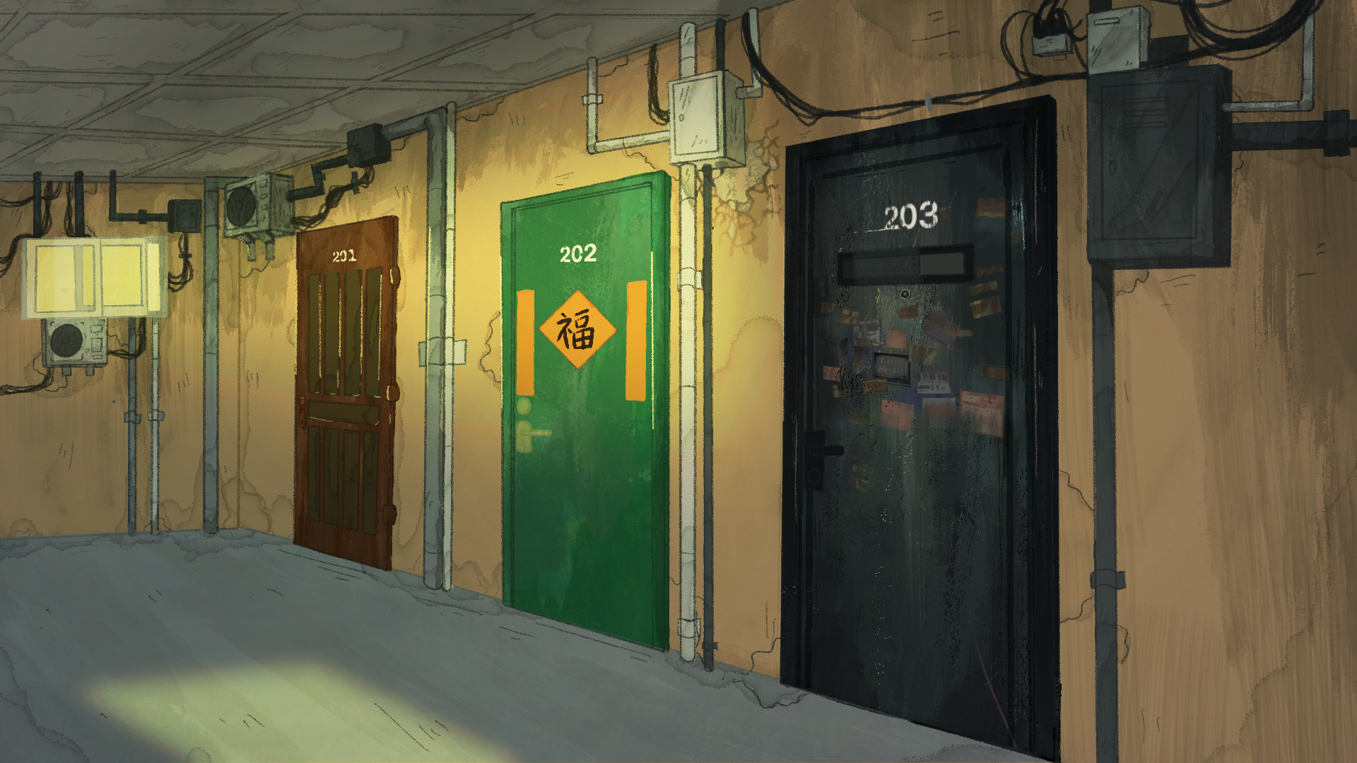 Initial Alibi background by Christina Zhang