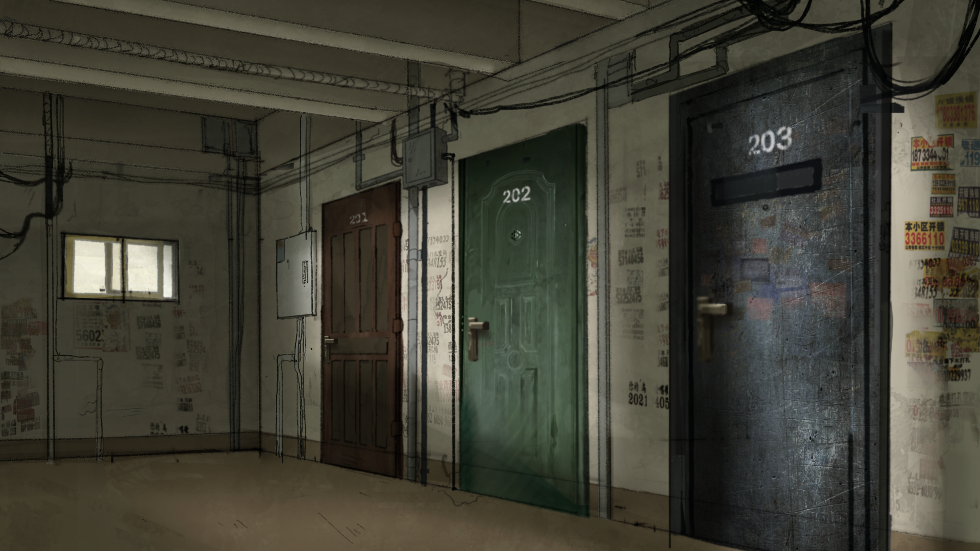 Final Alibi background by Shunran Shen